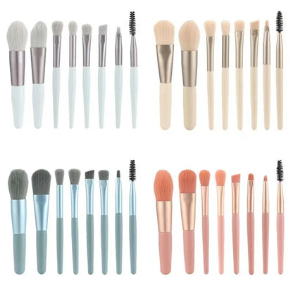 Nouveau Ensemble de pinceaux de maquillage 8 pièces Pinceau correcteur de maquillage Blush Brosse à poudre lâche Ombre à paupières Surligneur Pinceau de fond de teint Outils de beauté